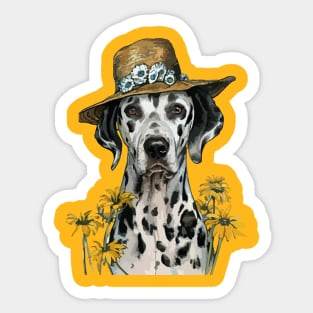 Dogs in Hats. Dalmatians Sticker